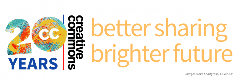 Creative Commons 20th anniversary header image.