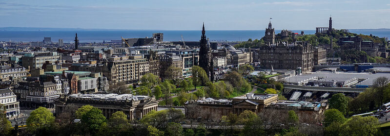 Sunny view of Edinburgh