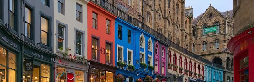 Victora Street in Edinburgh in the morning, before most shops opened.