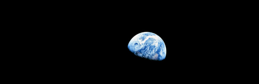 A view of about half of the earth from space