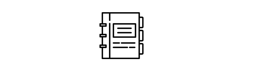 Icon of a book / folder with rings