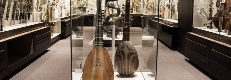 music museum collection of string and wind instruments