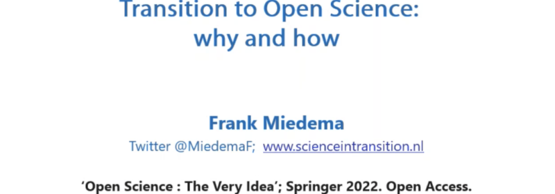 Transitions to open science: why and how
