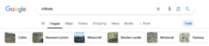 Google image search with 'Tools' button highlighted.