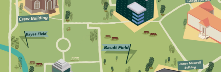 Illustration of a map of King's Buildings