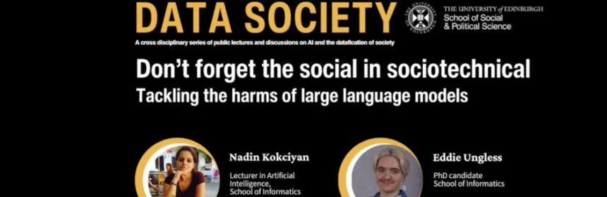 Controversies in the Data Society: Don't forget the social in sociotechnical.