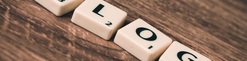Scrabble letters of the word Blog