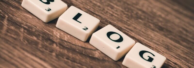 Scrabble letters of the word Blog