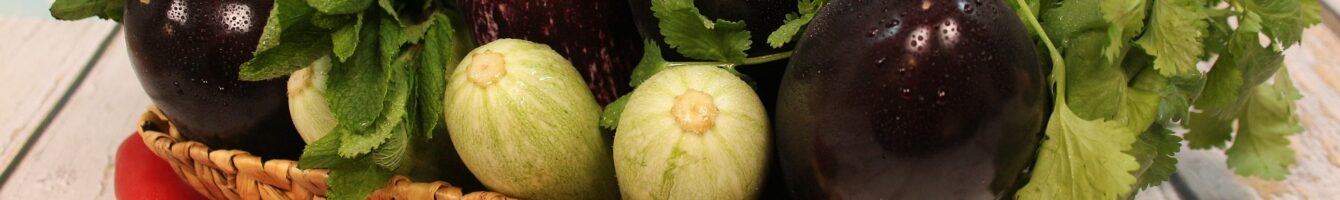 Photograph of basket of vegetables